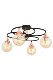 Opviq AR-1661-4BSY Lámpara de araña Negro y Bronce